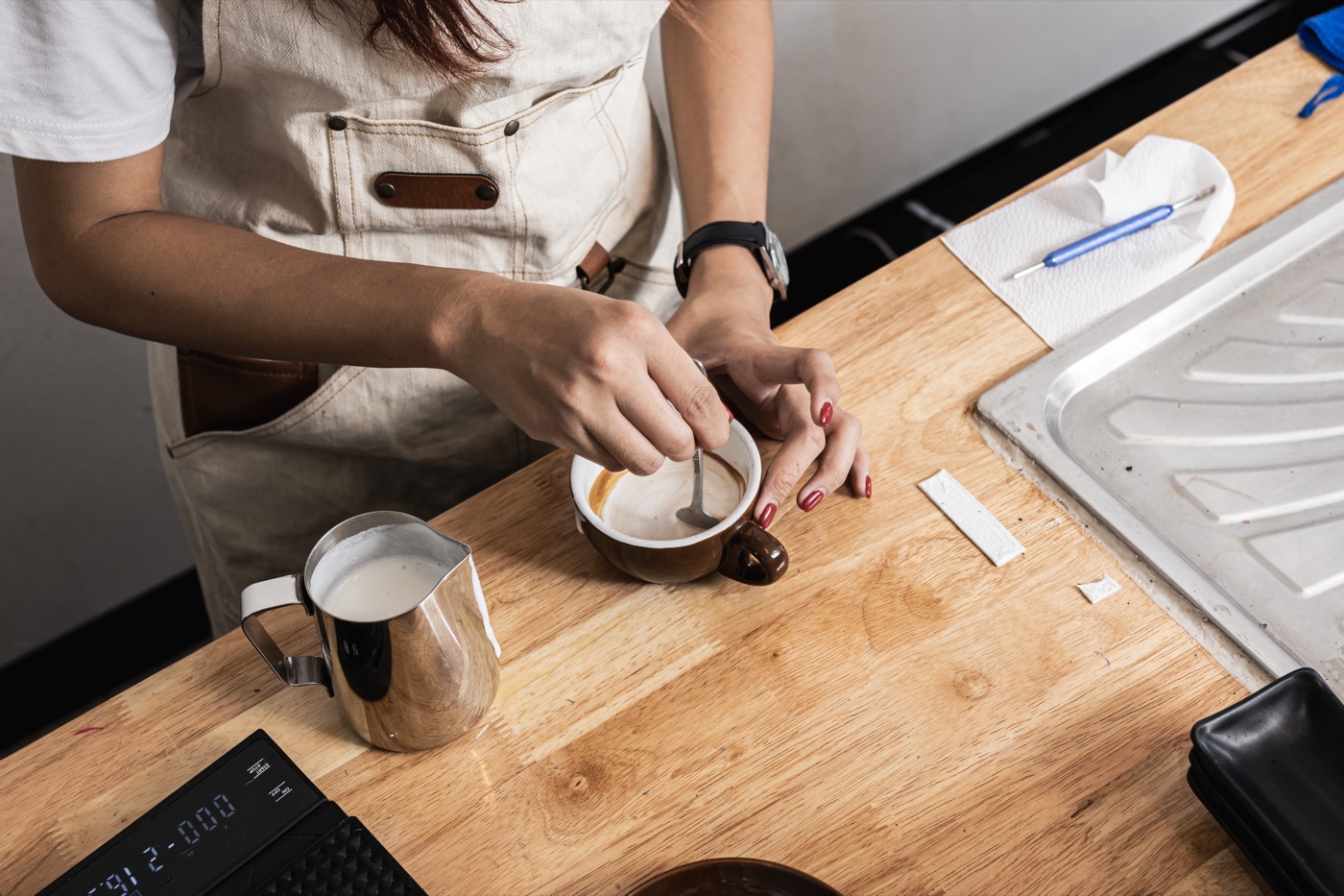 Coffee cup on table